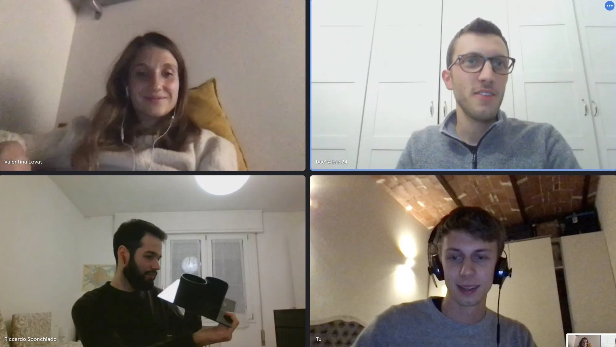 The Re-fè team on a video call